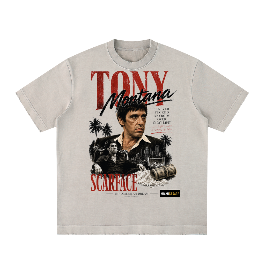 Heavyweight Vintage Washed Frayed T-Shirt