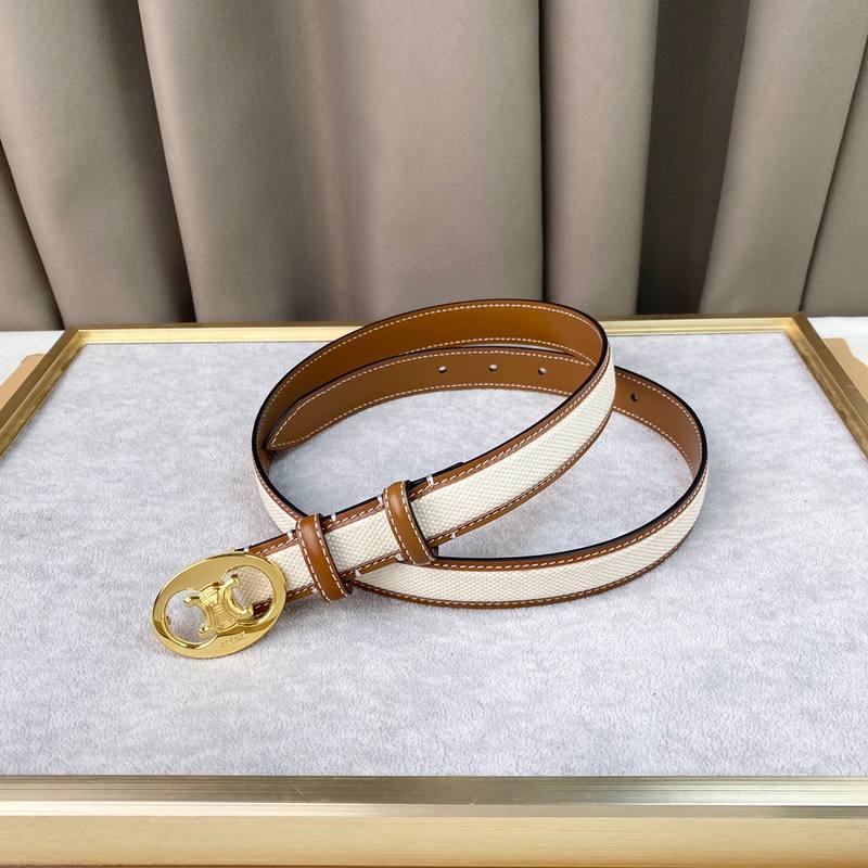 Celine Women Belt 'White/Brown' Banlieue91