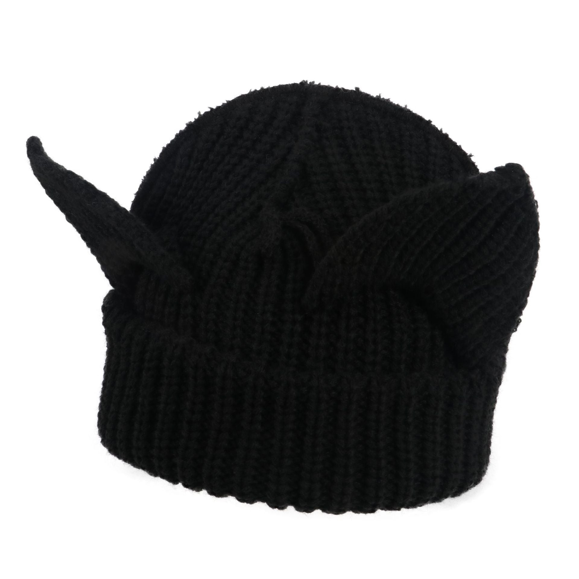 Women’s Thickened Acrylic Knitted Hat with Devil Ears | Cozy Beanie FitiqueFit