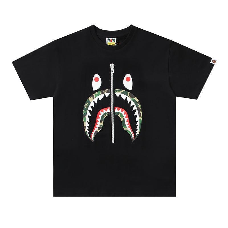 BATHING APE Black T-SHORT SLEEVE TEE 1ST CAMO SHARK TEE Banlieue91