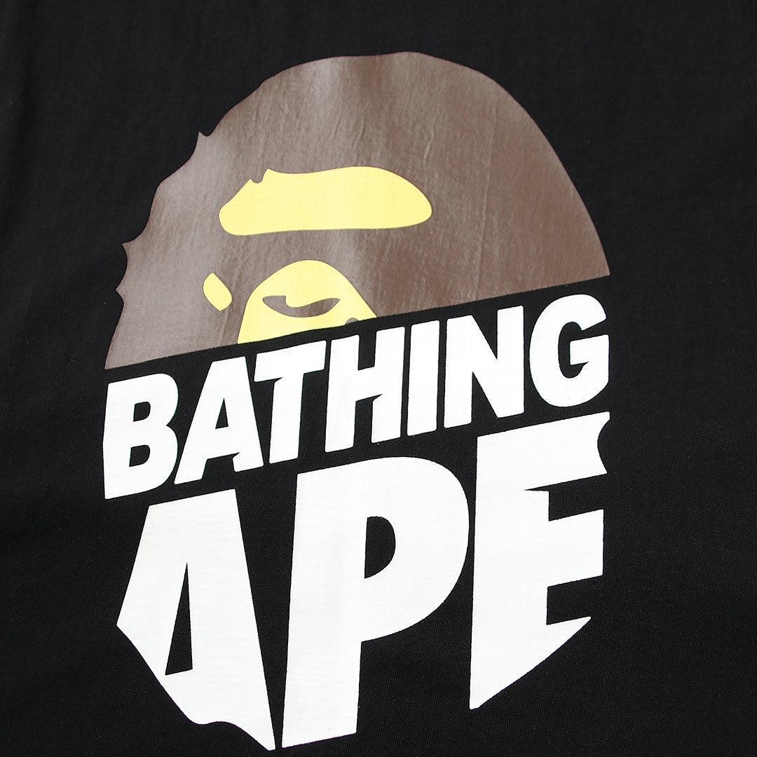 Bathing Ape Black T-Shirt without Collar Banlieue91