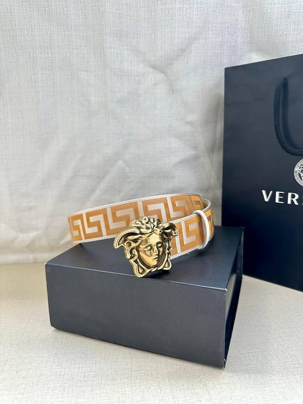 VERSACE La Medusa La Greca Belt 'Beige/White' Banlieue91