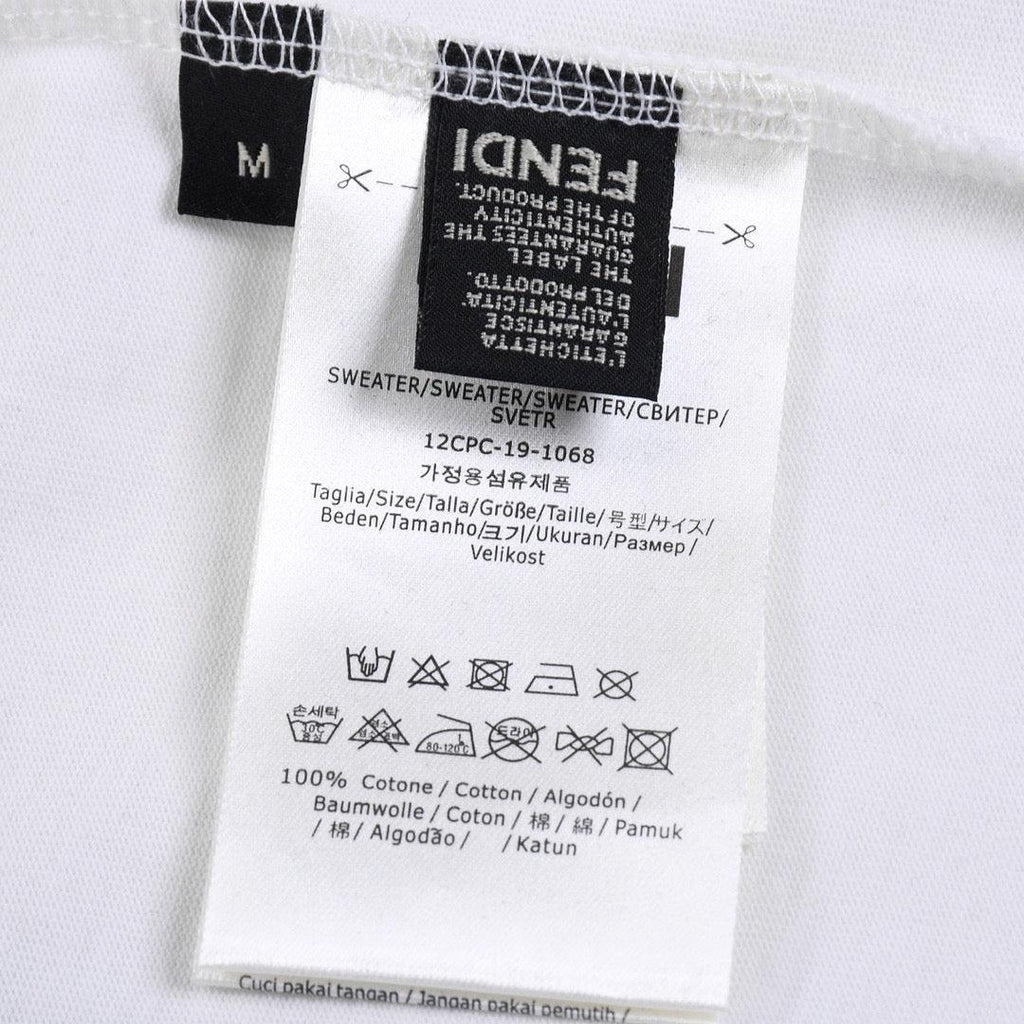 Fendi T-Shirt without Collar 'White-Orange' Banlieue91
