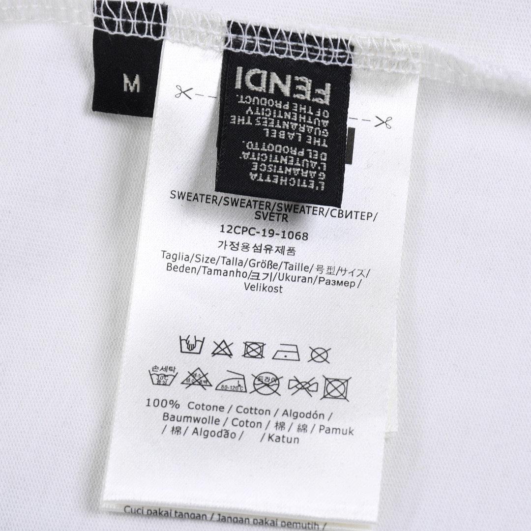 Fendi T-Shirt without Collar 'White-Orange' Banlieue91