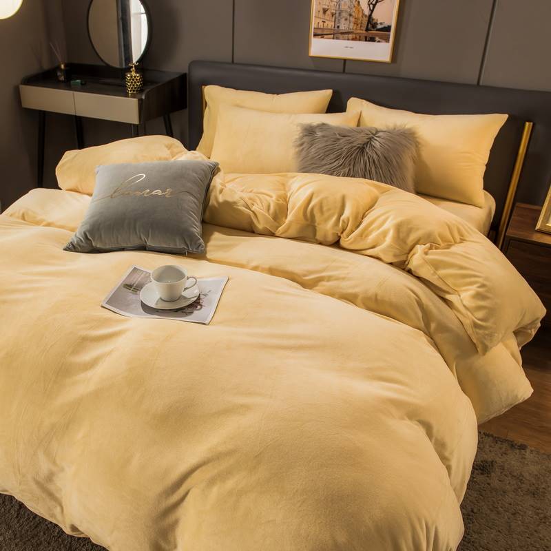 Double Bed Surface Plus Flange Flannel Product Three Thick Bed Sets FLIPSTYLEZLLC