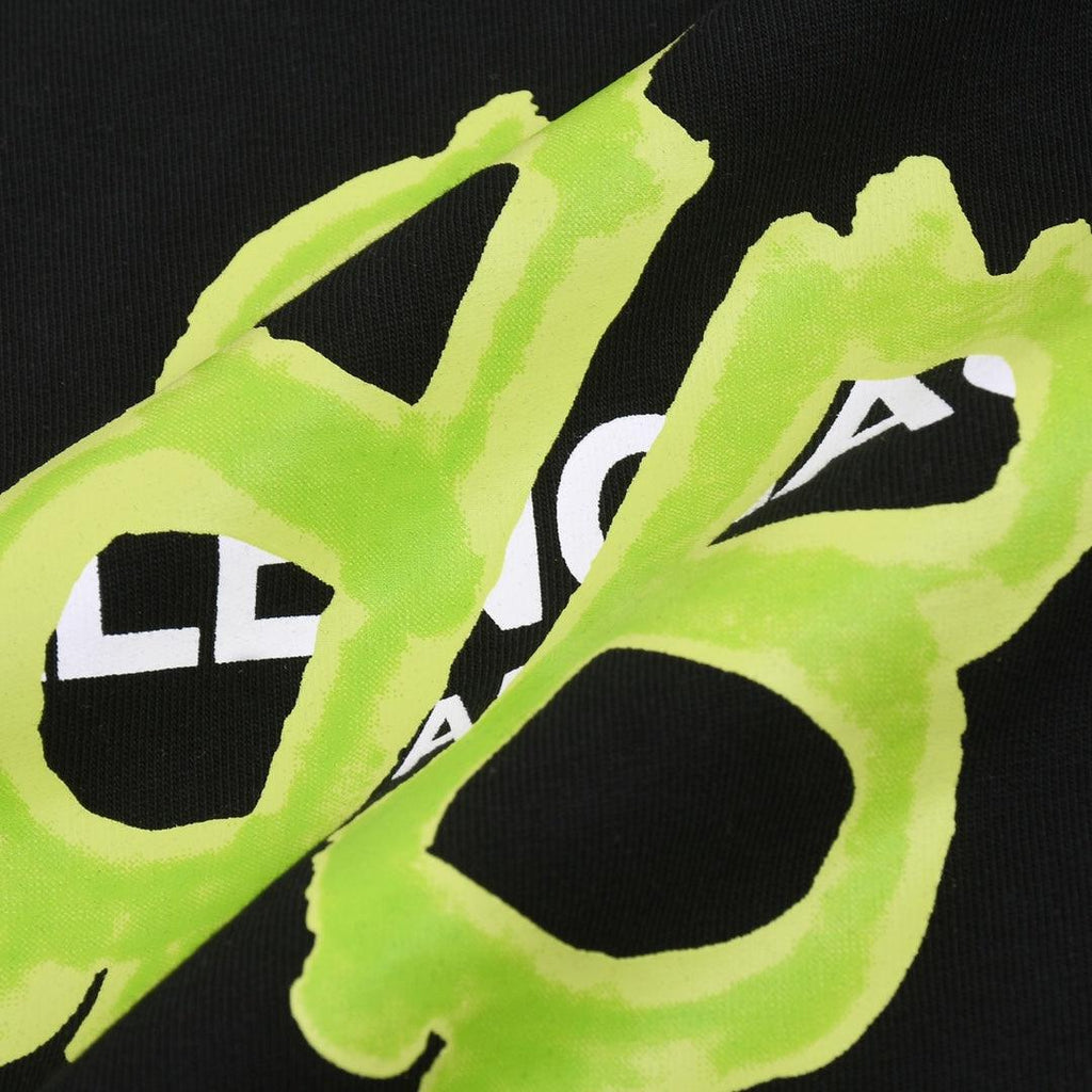 Balenciaga Black & Green T-Shirt Without Collar Banlieue91