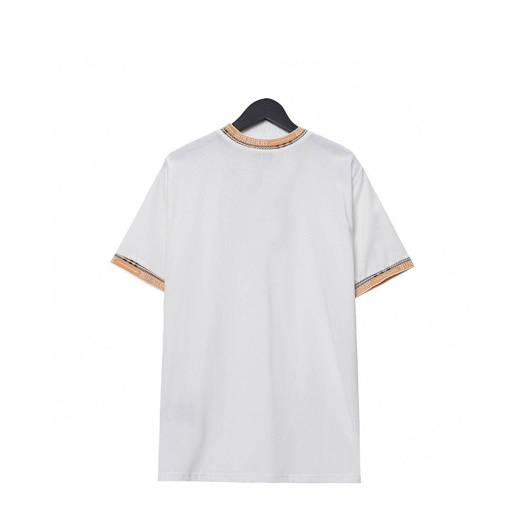 Burberry T-Shirt Without Collar 'White & Beige' Banlieue91