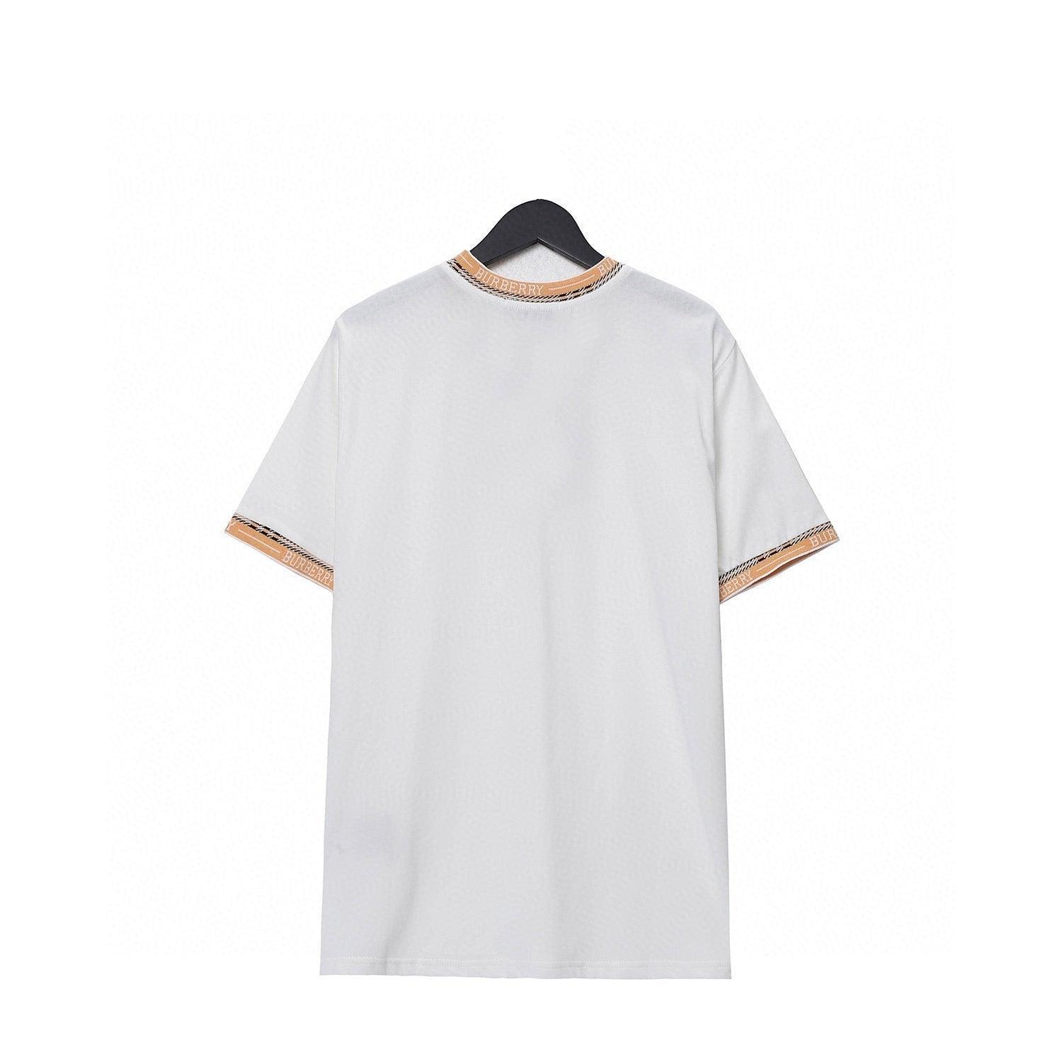 Burberry T-Shirt Without Collar 'White & Beige' Banlieue91