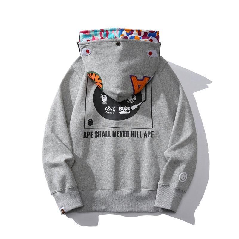 BAPE ABC CAMO SHARK WIDE FIT FULL ZIP DOUBLE A Bathing Ape - Grey Banlieue91