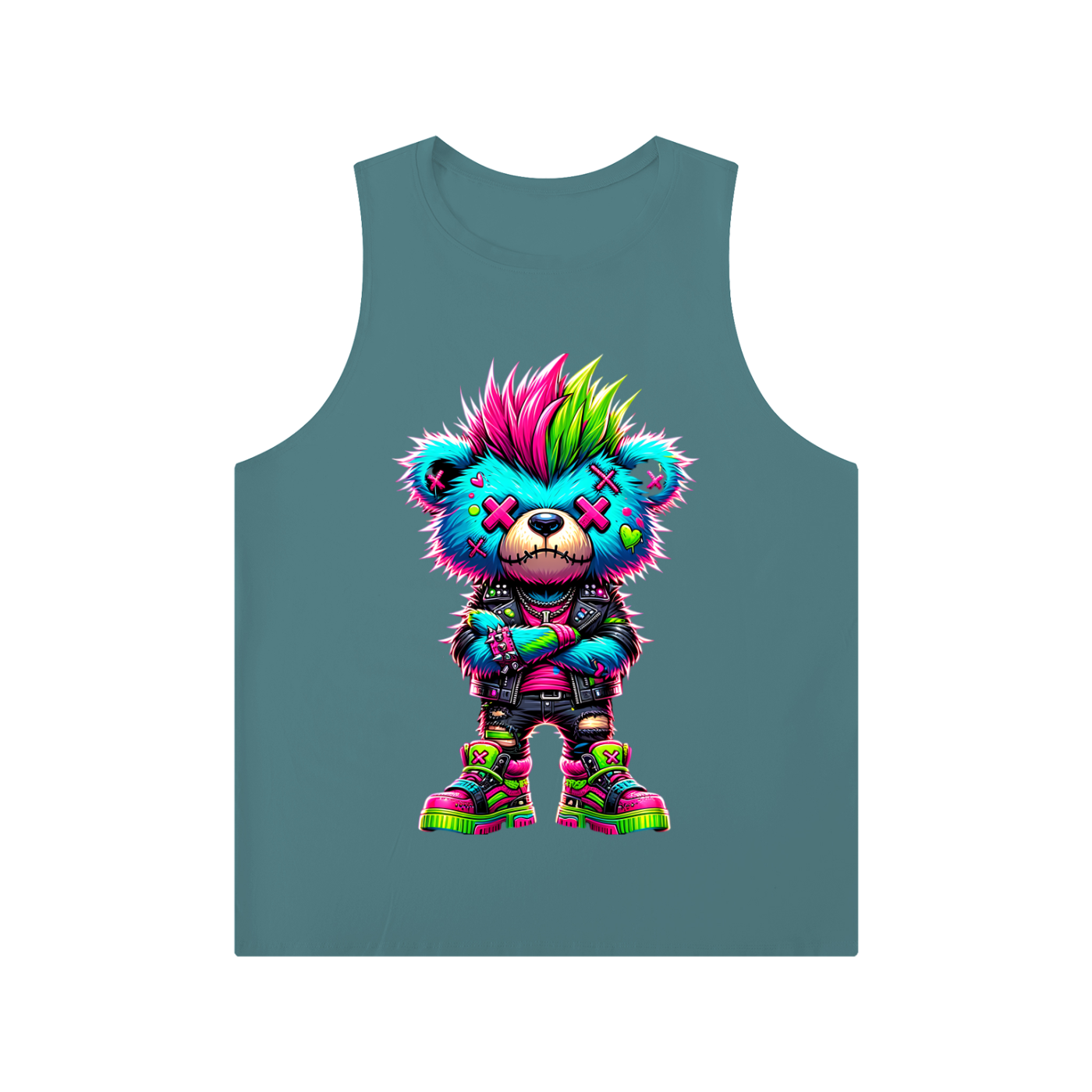 Men's Solid Color Crewneck Tank Top