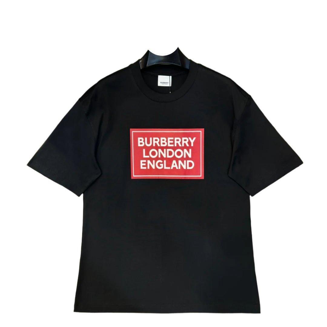 Burberry Black & Red T-Shirt Without Collar Banlieue91