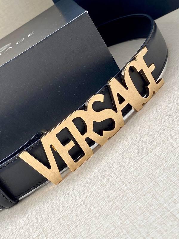 Versace Women's Leather Logo Decorated Buckle Belt Banlieue91