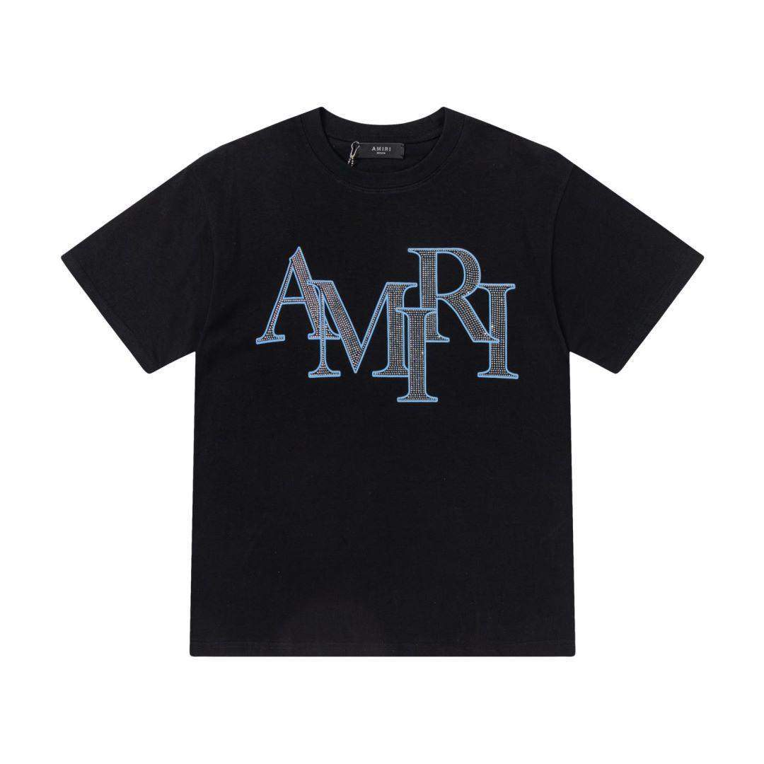 Amiri Black T-Shirt Without Collar Banlieue91