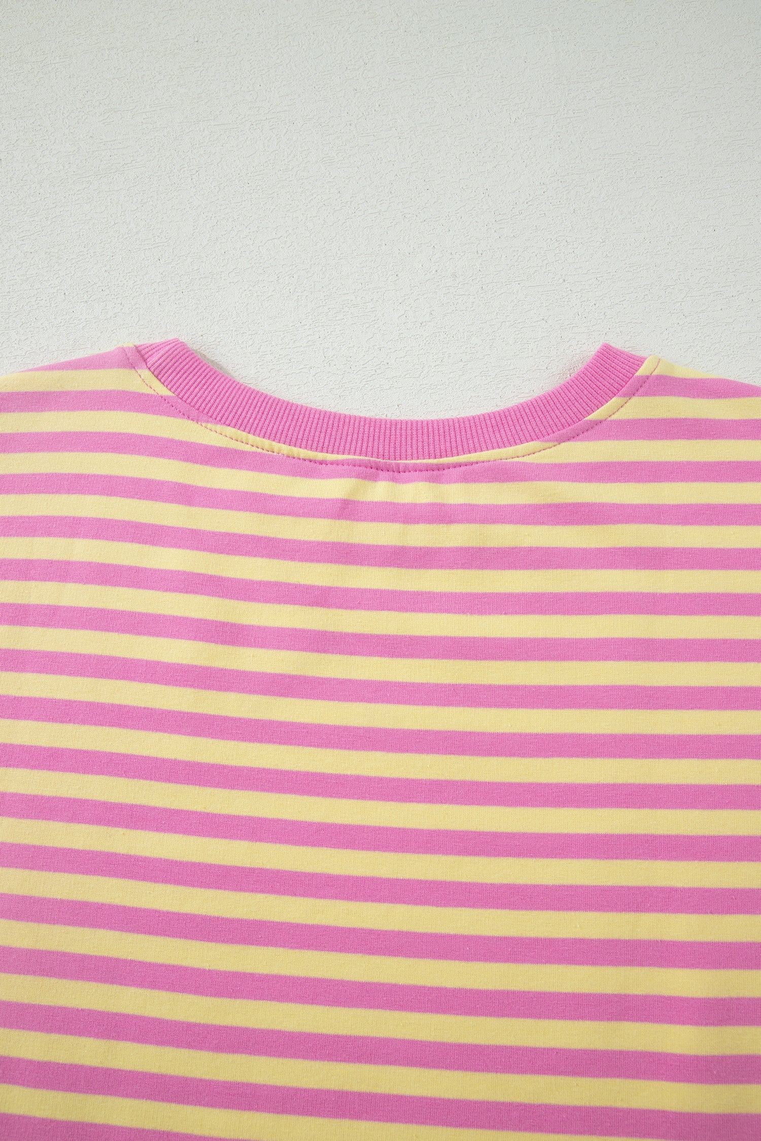 Pink Stripe Relaxed Short Sleeve Top Elastic Waist Drawstring Skort 2pcs Set