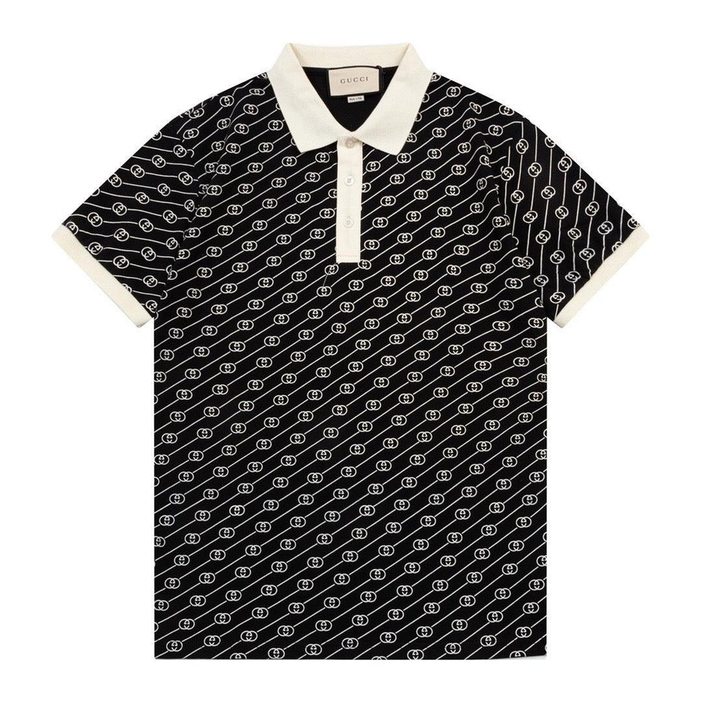 Gucci Black T-shirt with a collar Banlieue91
