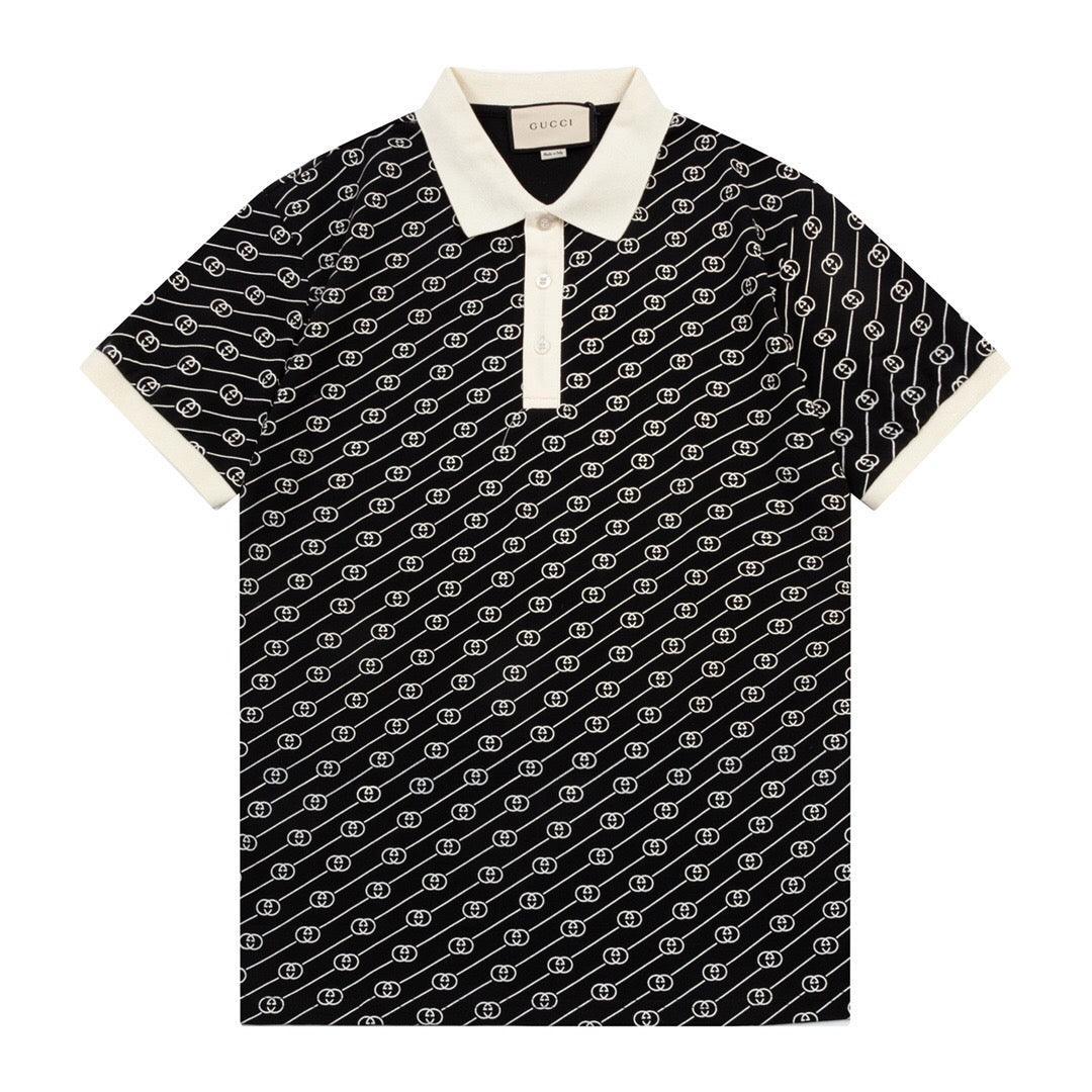 Gucci Black T-shirt with a collar Banlieue91