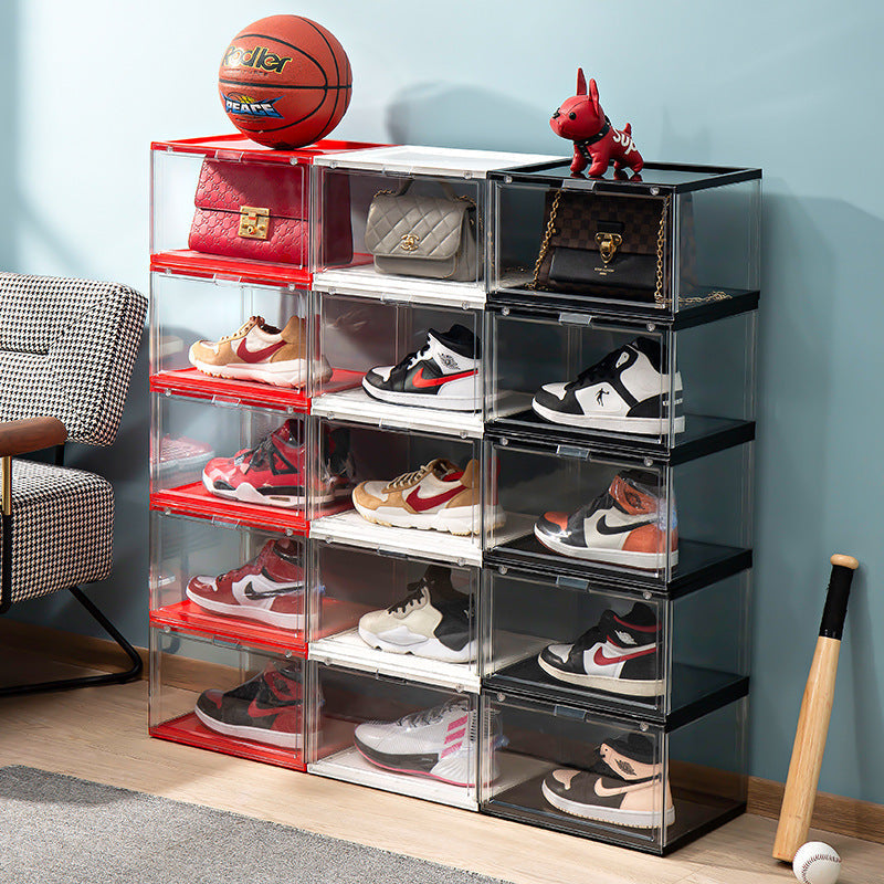 Double Magnetic Suction High Transparency Side Opening Transparent Shoe Box