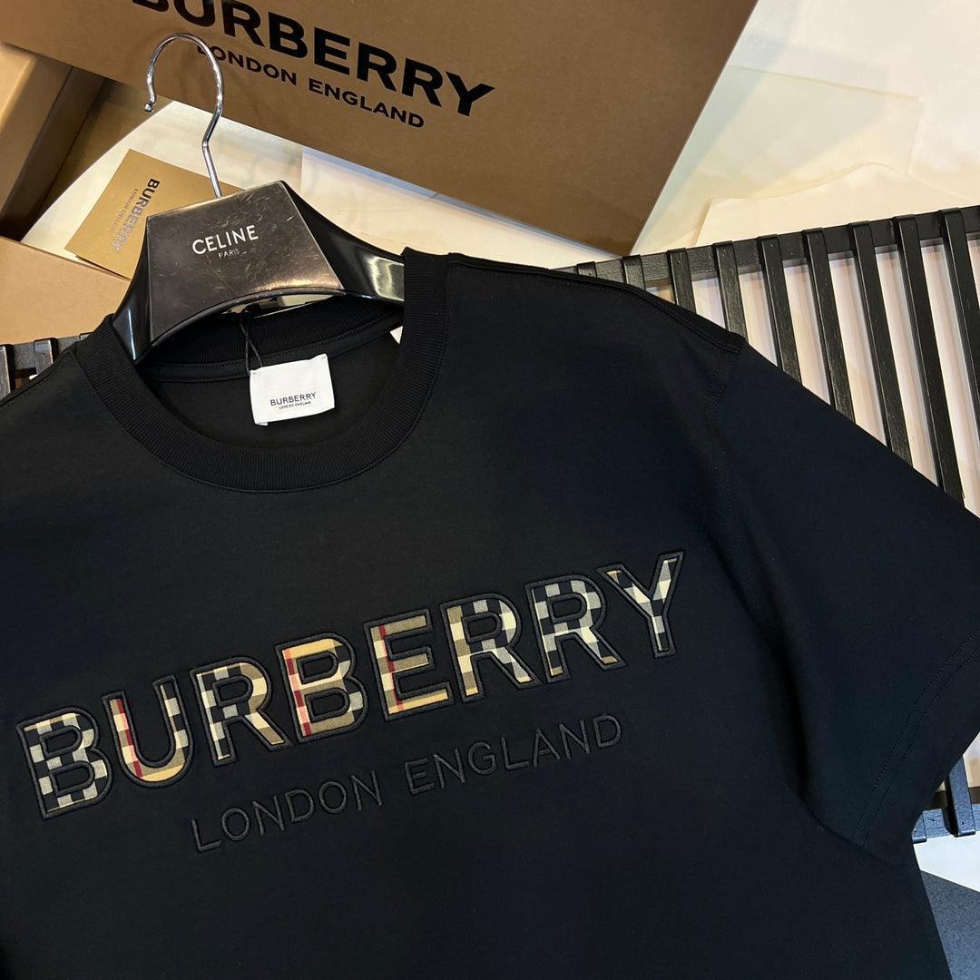 Burberry T-Shirt Without Collar 'Black & Beige' Banlieue91
