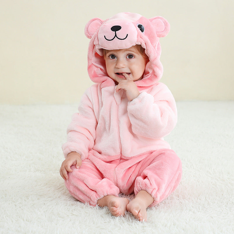 Flannel Animal Onesie For Kids Baby Joy