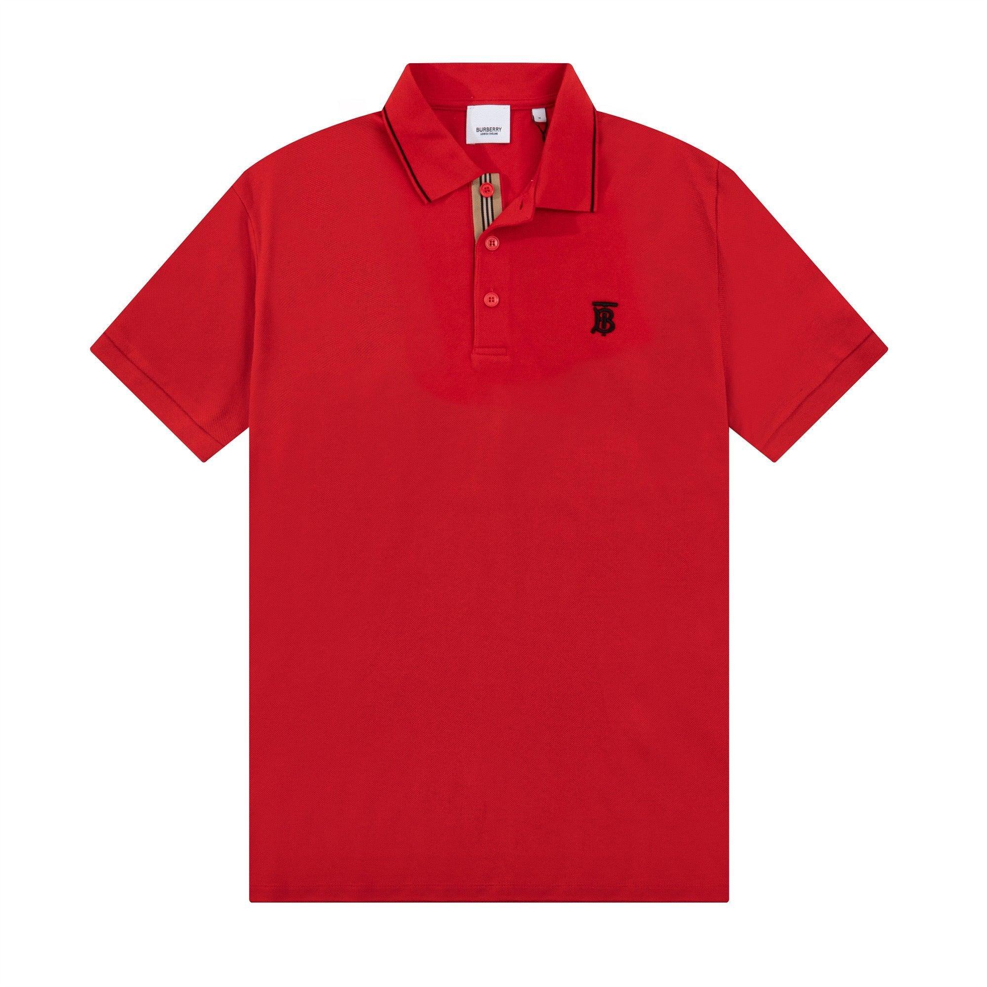 Burberry Red T-Shirt With Collar Banlieue91