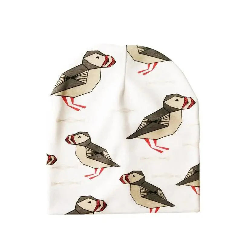 Baby Knit Cotton Cartoon Printed Baby Caps For Boys And Girls For Autumn And Winter Soft And Warm Cap Stevvex