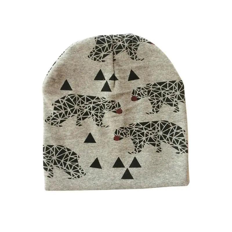 Baby Knit Cotton Cartoon Printed Baby Caps For Boys And Girls For Autumn And Winter Soft And Warm Cap Stevvex