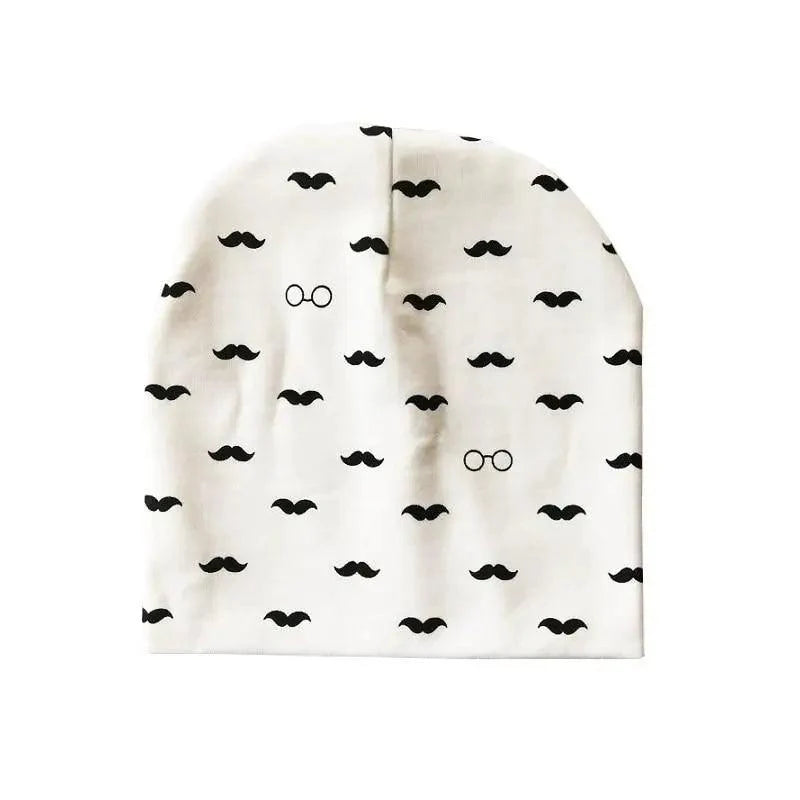 Baby Knit Cotton Cartoon Printed Baby Caps For Boys And Girls For Autumn And Winter Soft And Warm Cap Stevvex