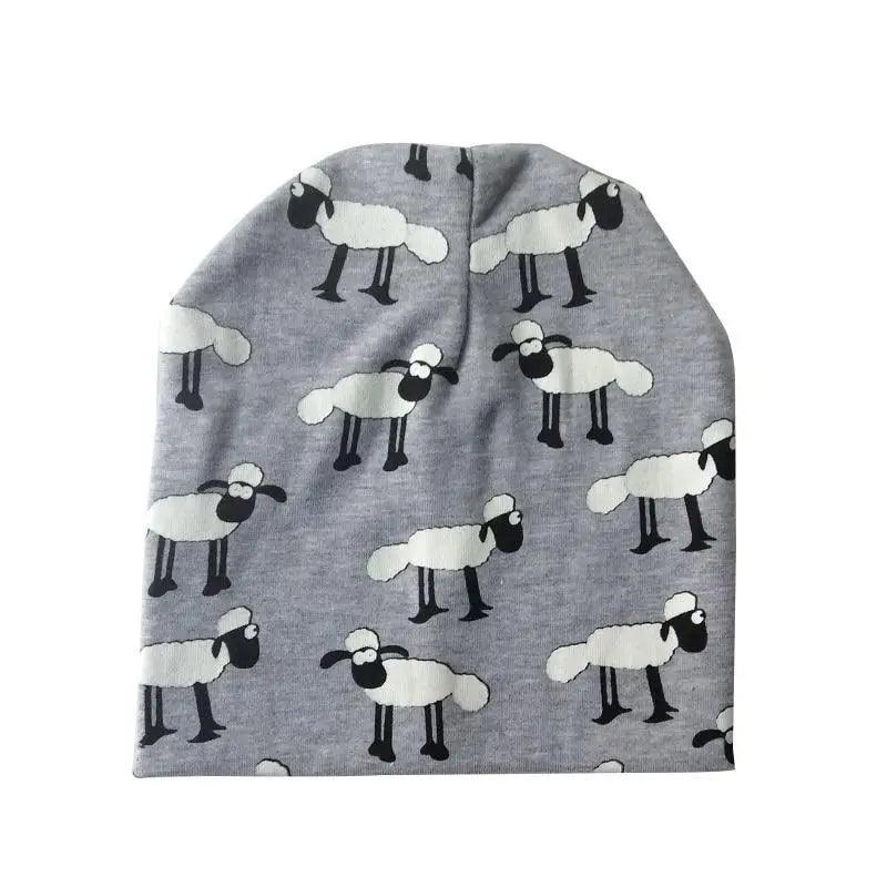 Baby Knit Cotton Cartoon Printed Baby Caps For Boys And Girls For Autumn And Winter Soft And Warm Cap Stevvex