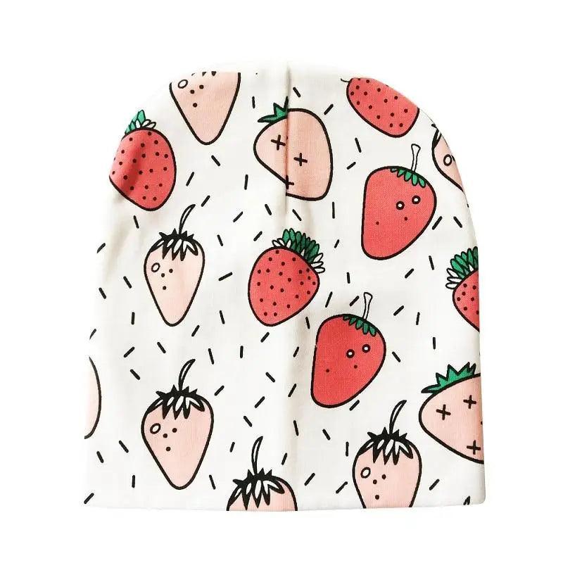 Baby Knit Cotton Cartoon Printed Baby Caps For Boys And Girls For Autumn And Winter Soft And Warm Cap Stevvex
