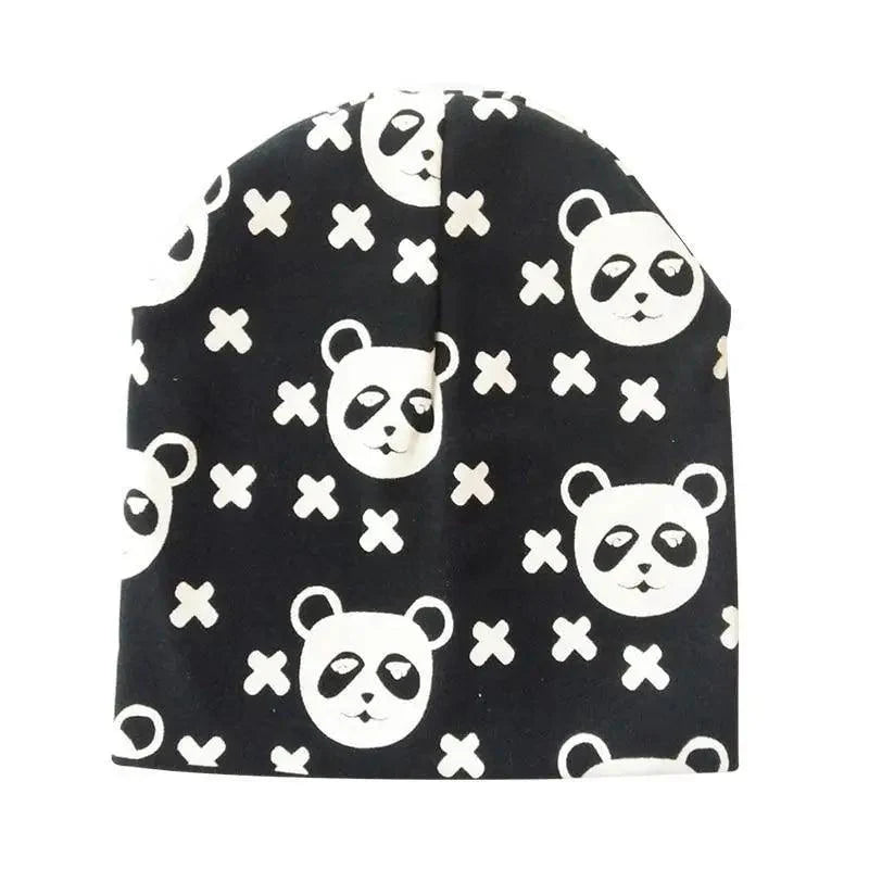 Baby Knit Cotton Cartoon Printed Baby Caps For Boys And Girls For Autumn And Winter Soft And Warm Cap Stevvex