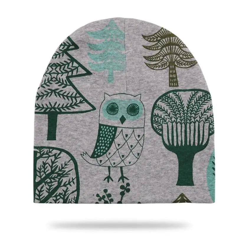 Baby Knit Cotton Cartoon Printed Baby Caps For Boys And Girls For Autumn And Winter Soft And Warm Cap Stevvex
