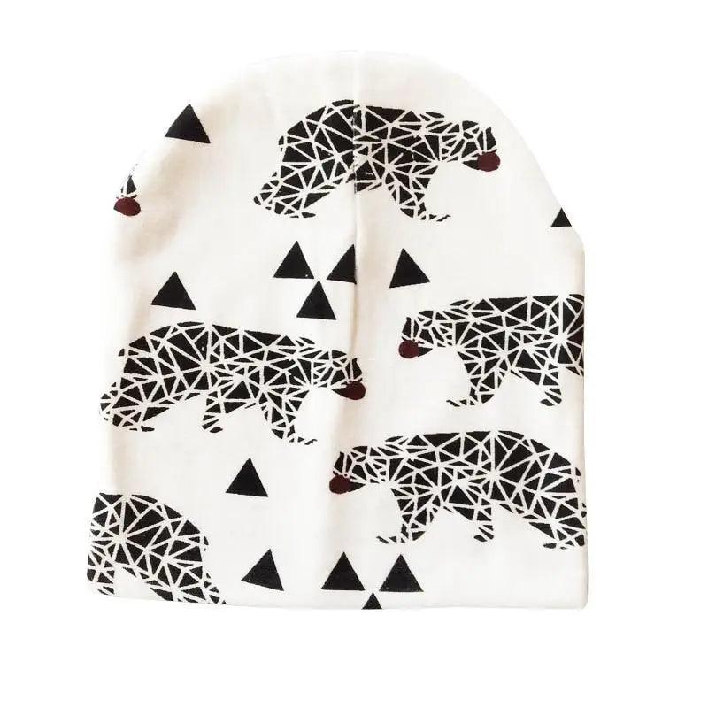 Baby Knit Cotton Cartoon Printed Baby Caps For Boys And Girls For Autumn And Winter Soft And Warm Cap Stevvex