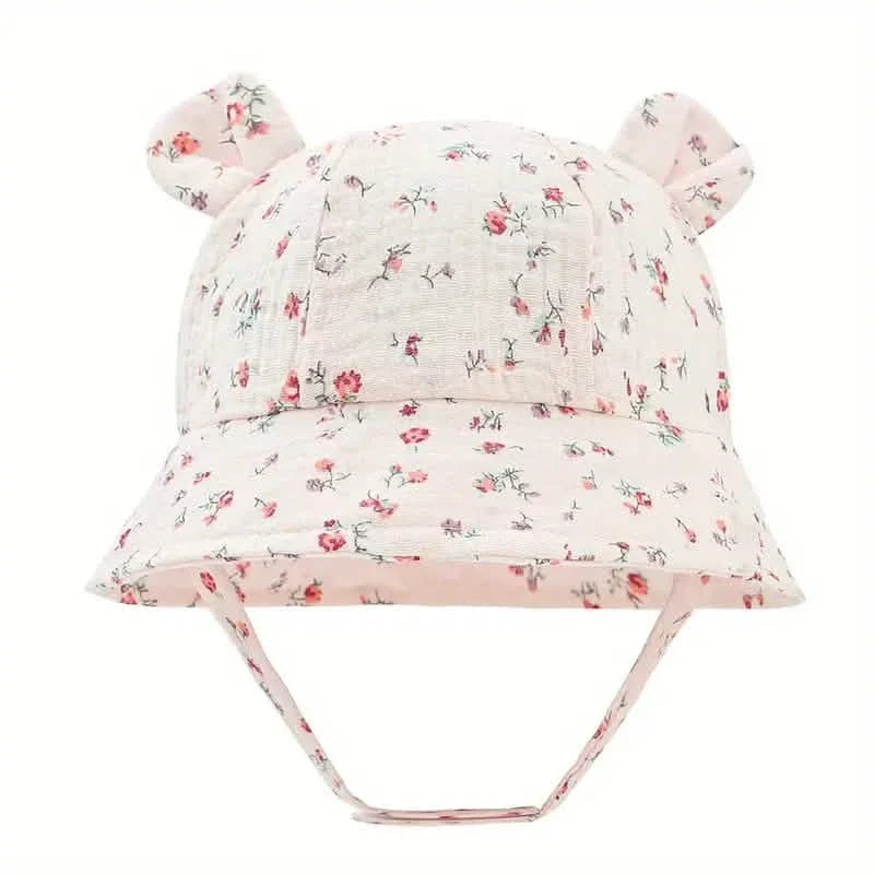 Baby Summer Beach Adjustable Bucket Cute Cotton Hat with Ears DailySale