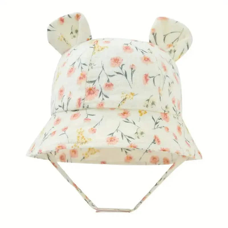 Baby Summer Beach Adjustable Bucket Cute Cotton Hat with Ears DailySale
