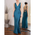Backless Strappy Lake Blue Wedding Dress
