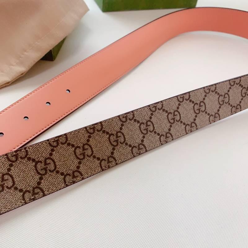GUCCI Embellished coated-canvas and leather belt 'Beige' Banlieue91