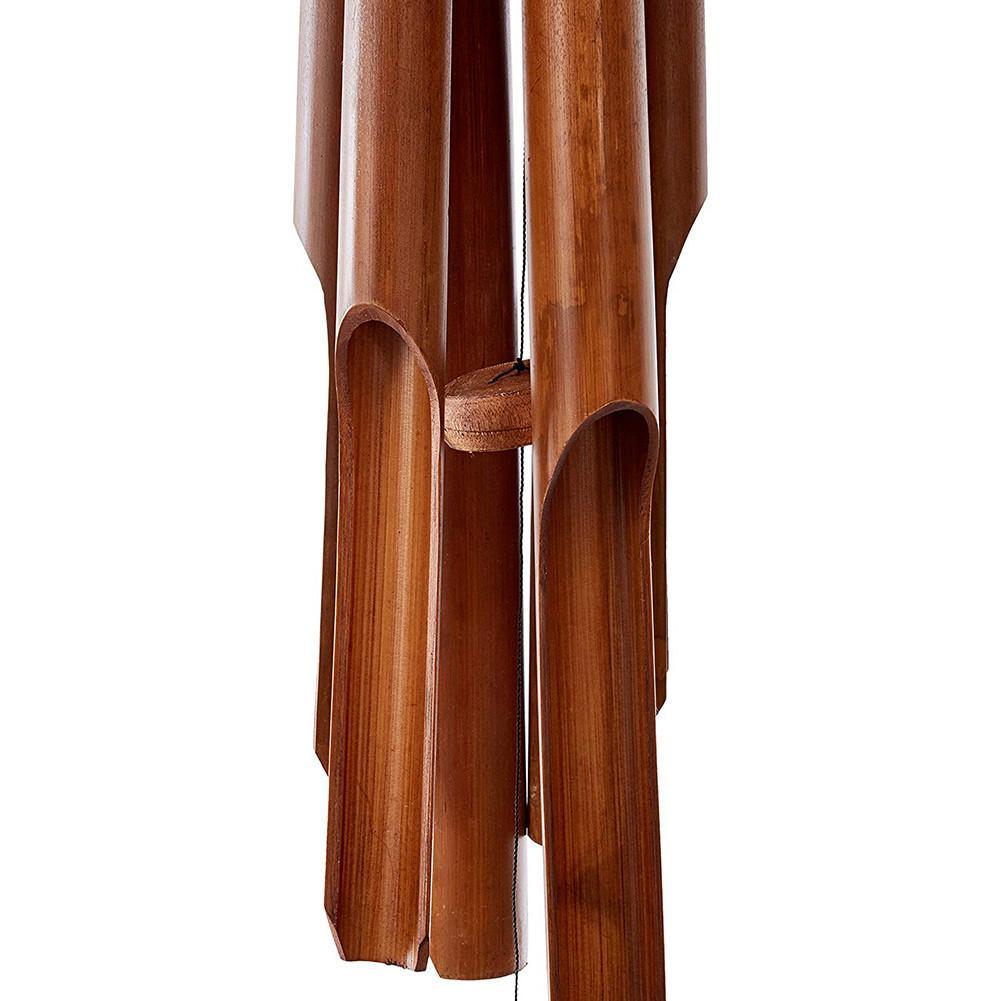 Bamboo Wind Chimes Handmade Hanging Big Bell Soothing Melodic Tones Indoor Outdoor Wall Hanging Wind Chimes Great As A Gift For Balcony Home Yard Garden Decorations For Mom