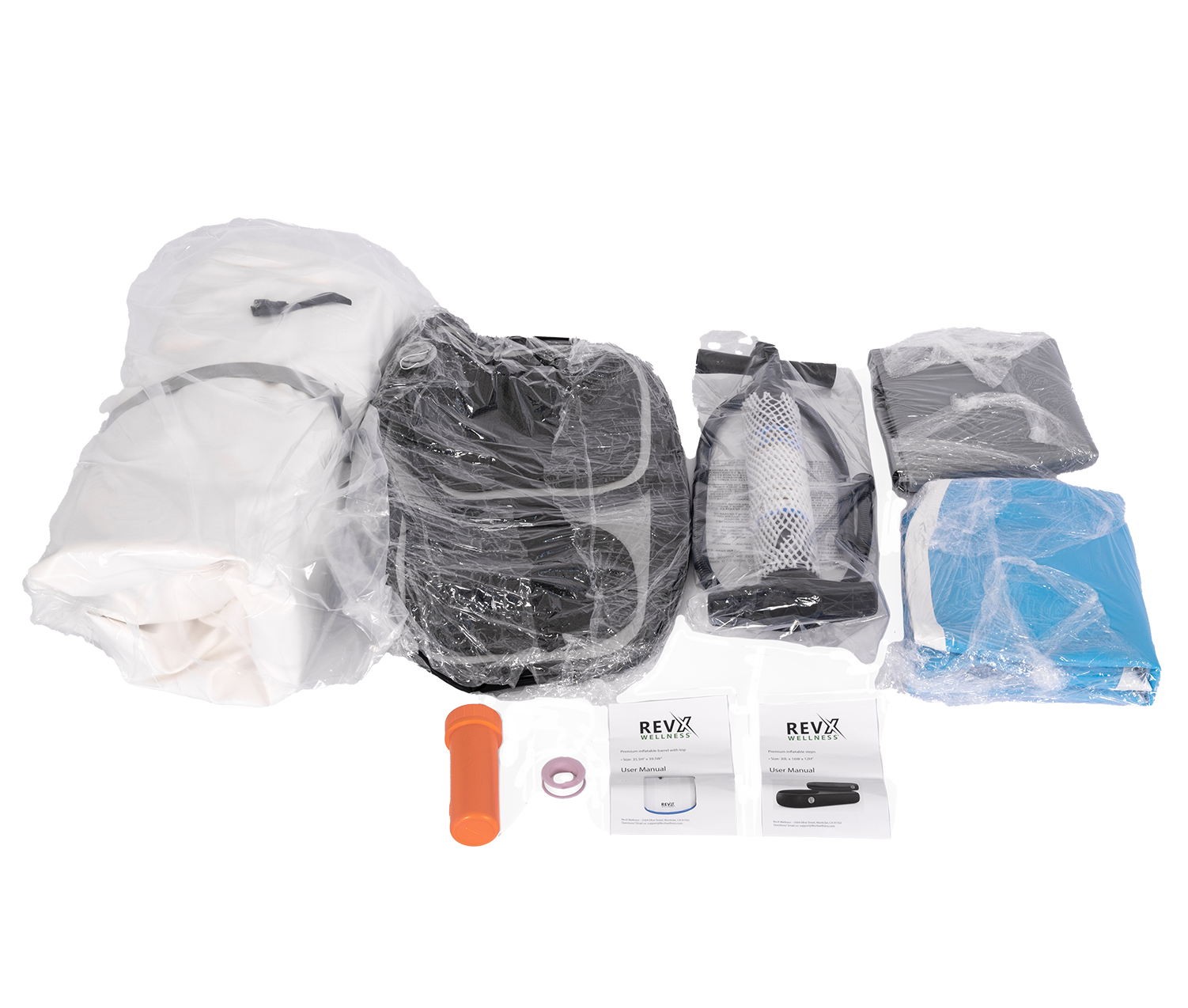 RevX Inflatable Barrel with Inflatable Steps RevX Wellness