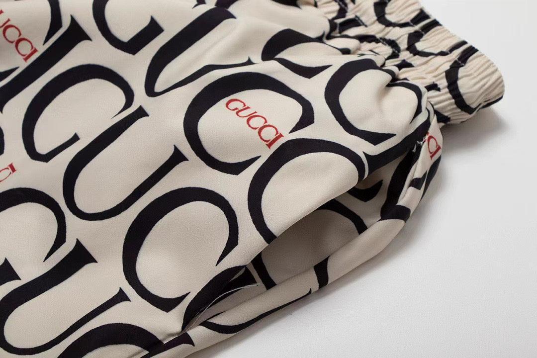 Maxi Gucci Print Fabric Short 'Beige' Banlieue91