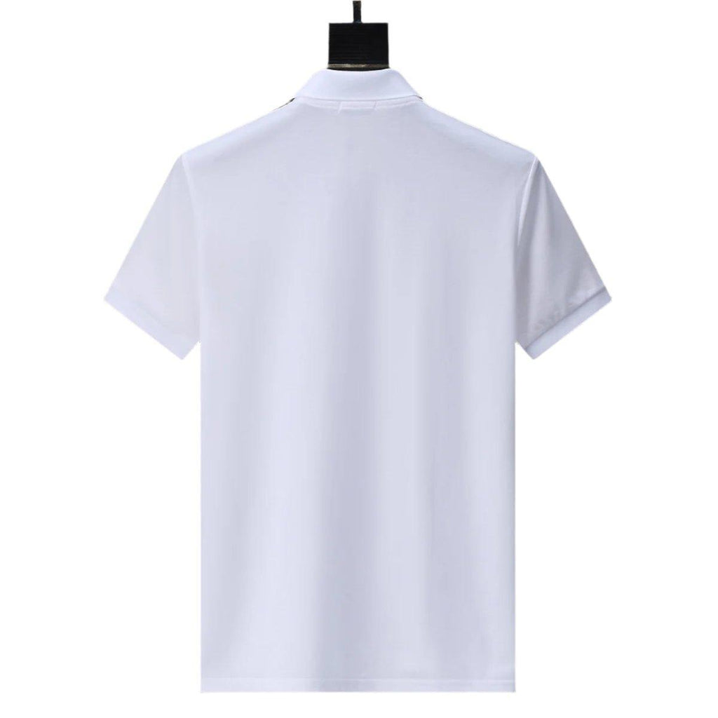Moncler White T-Shirt with Collar Banlieue91