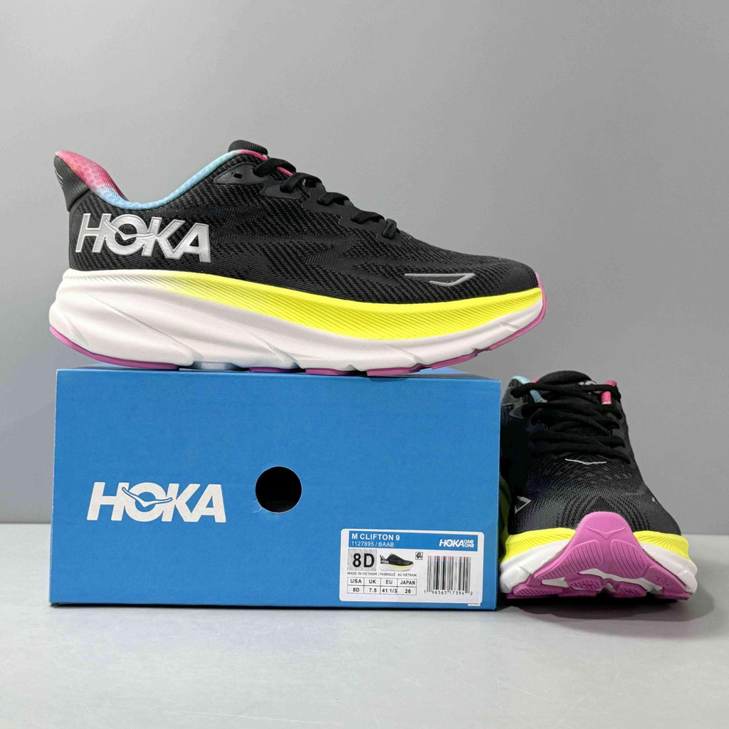 Hoka One One Clifton 9 'Black All Aboard Multi-Color' Banlieue91