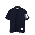 Thom Browne Navy Blue T-Shirt with Collar Banlieue91
