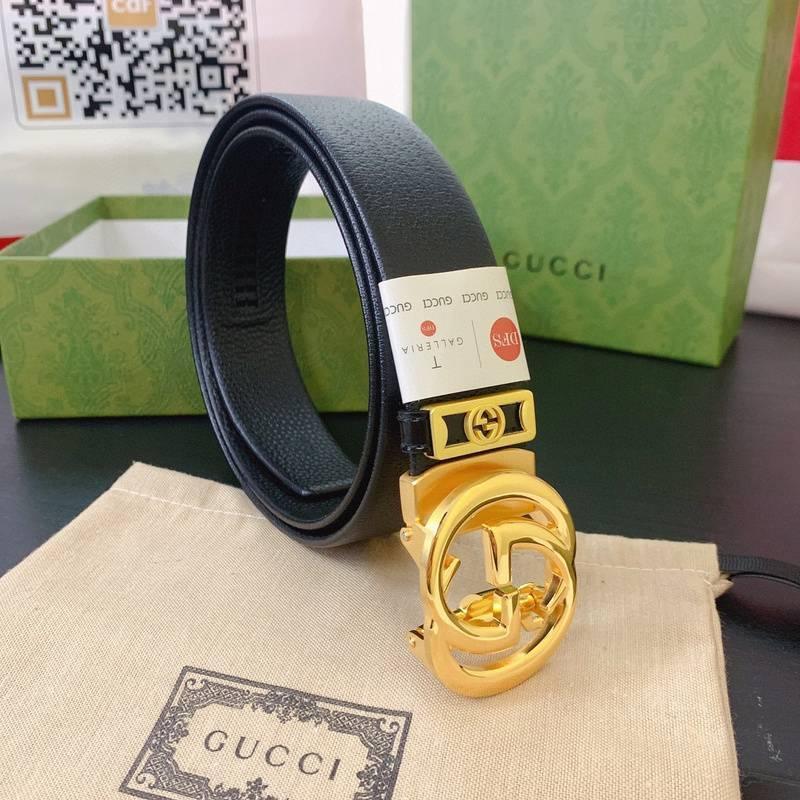 GUCCI Embellished coated-canvas and leather belt 'Black' Banlieue91