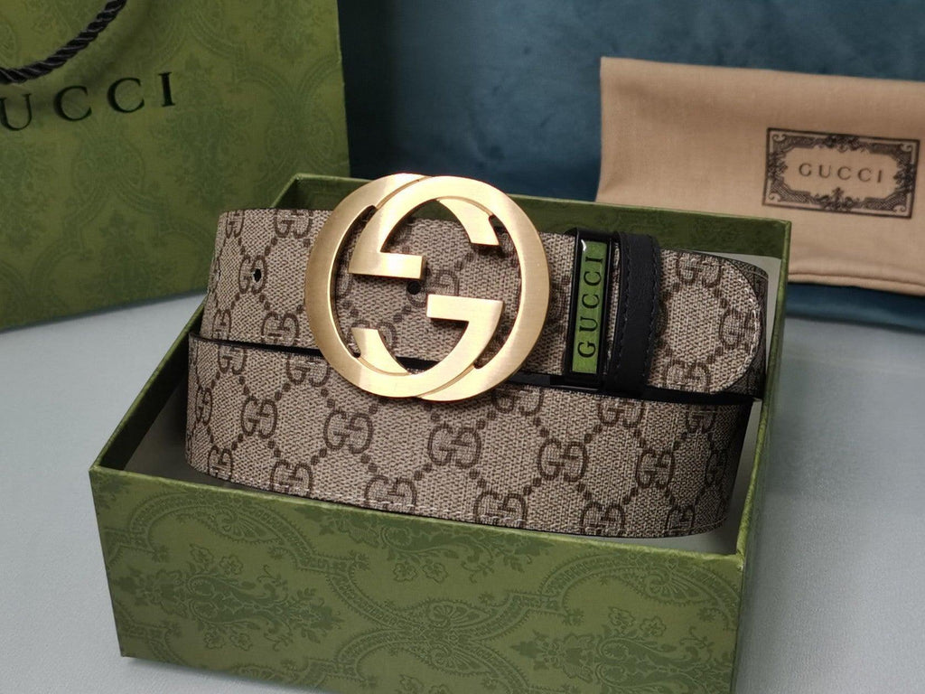 GUCCI Embellished coated-canvas and leather belt Banlieue91