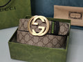 GUCCI Embellished coated-canvas and leather belt Banlieue91