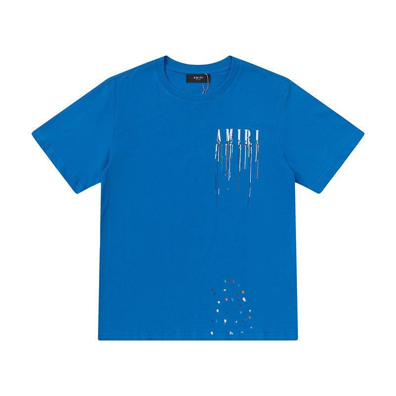 Amiri Blue T-Shirt Without Collar Banlieue91