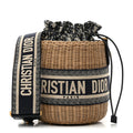 Christian Dior Wicker Oblique Drawstring Bucket Bag Banlieue91