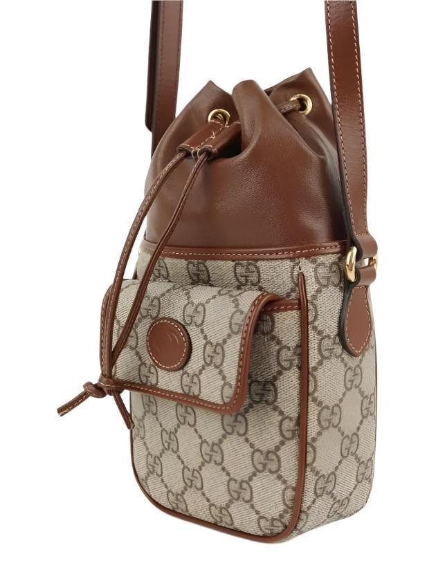 Gucci GG Interlocking G Mini Bucket Bag Beige Banlieue91