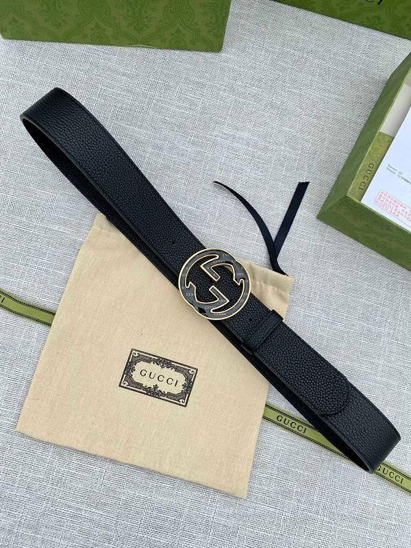 GUCCI Embellished coated-canvas and leather belt 'Black' Banlieue91