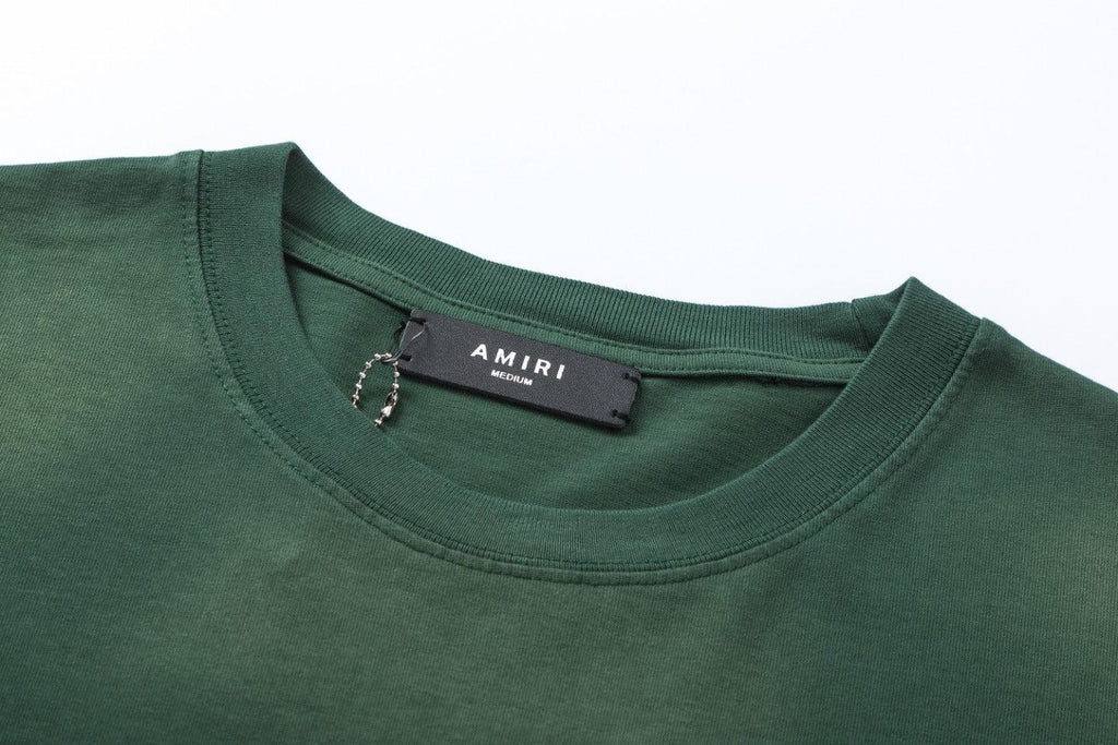Amiri Lion Green T-Shirt Without Collar Banlieue91